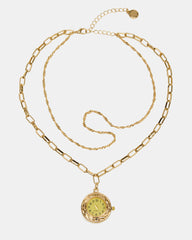 WATCH PENDANT NECKLACE GOLD