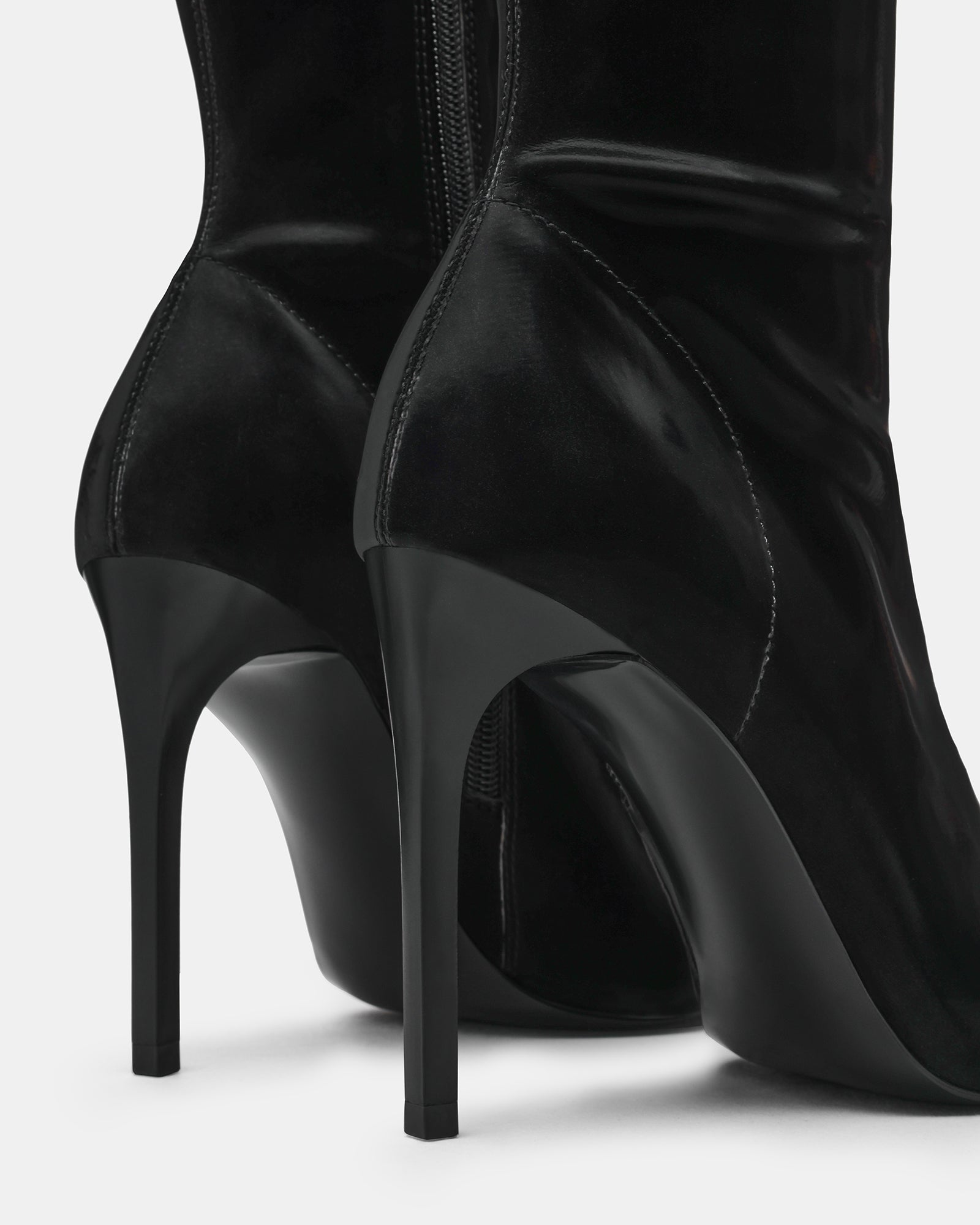 MACKENA BLACK TECHNO SATIN